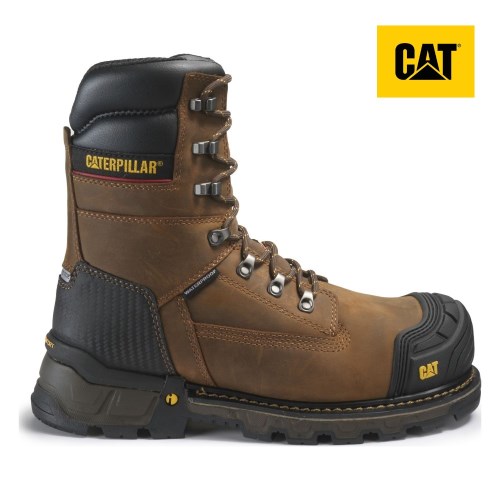 CAT Excavator XL 8" WP TX CT CSA Men's Work Boots Dark Brown (AU D-128) Australia